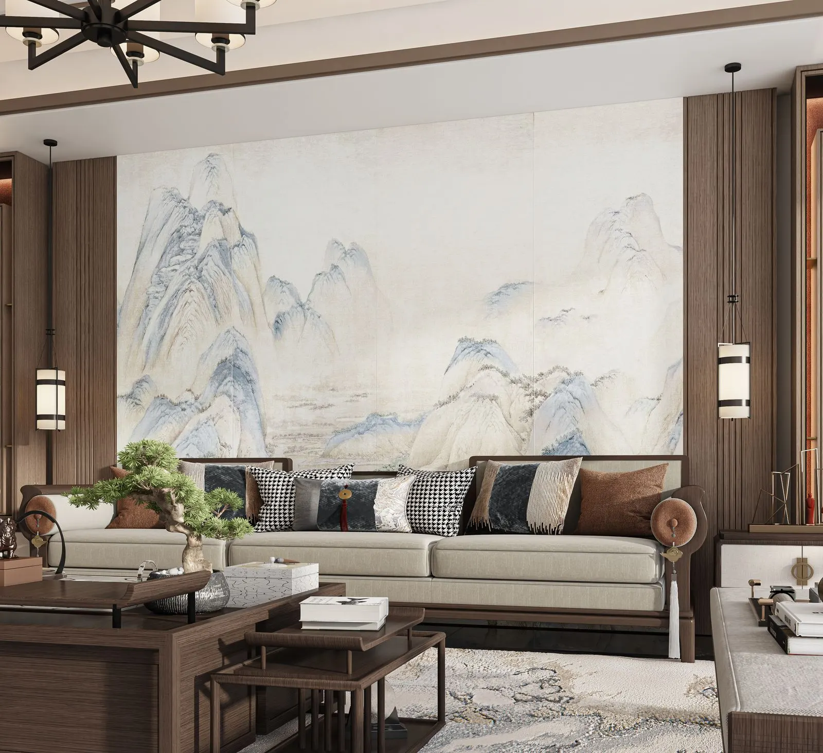 Jade Mist – 4 Panels JKP826142-4 – phối cảnh 2