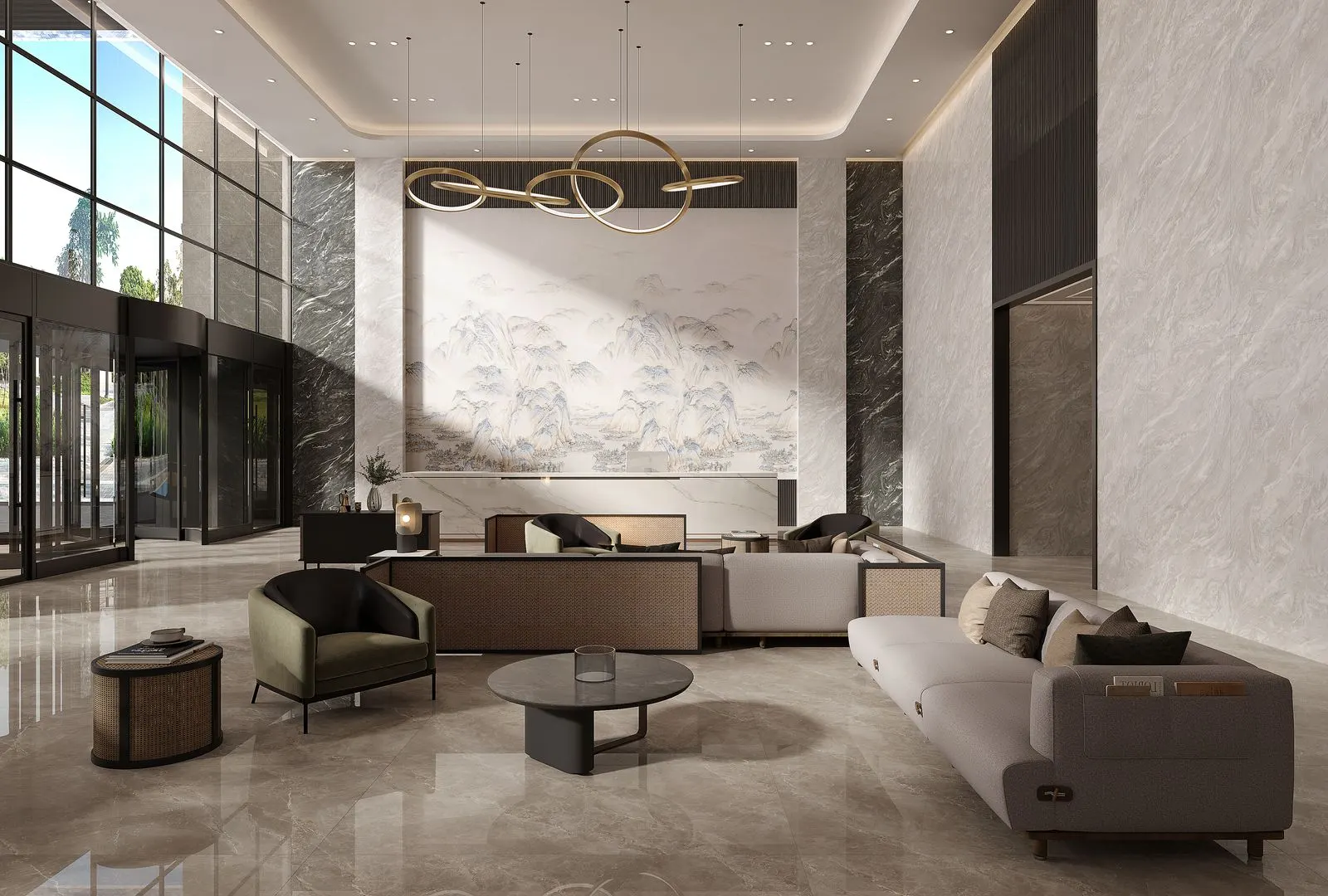 Jade Mist – 8 Panels JKP826142-8 – phối cảnh 1