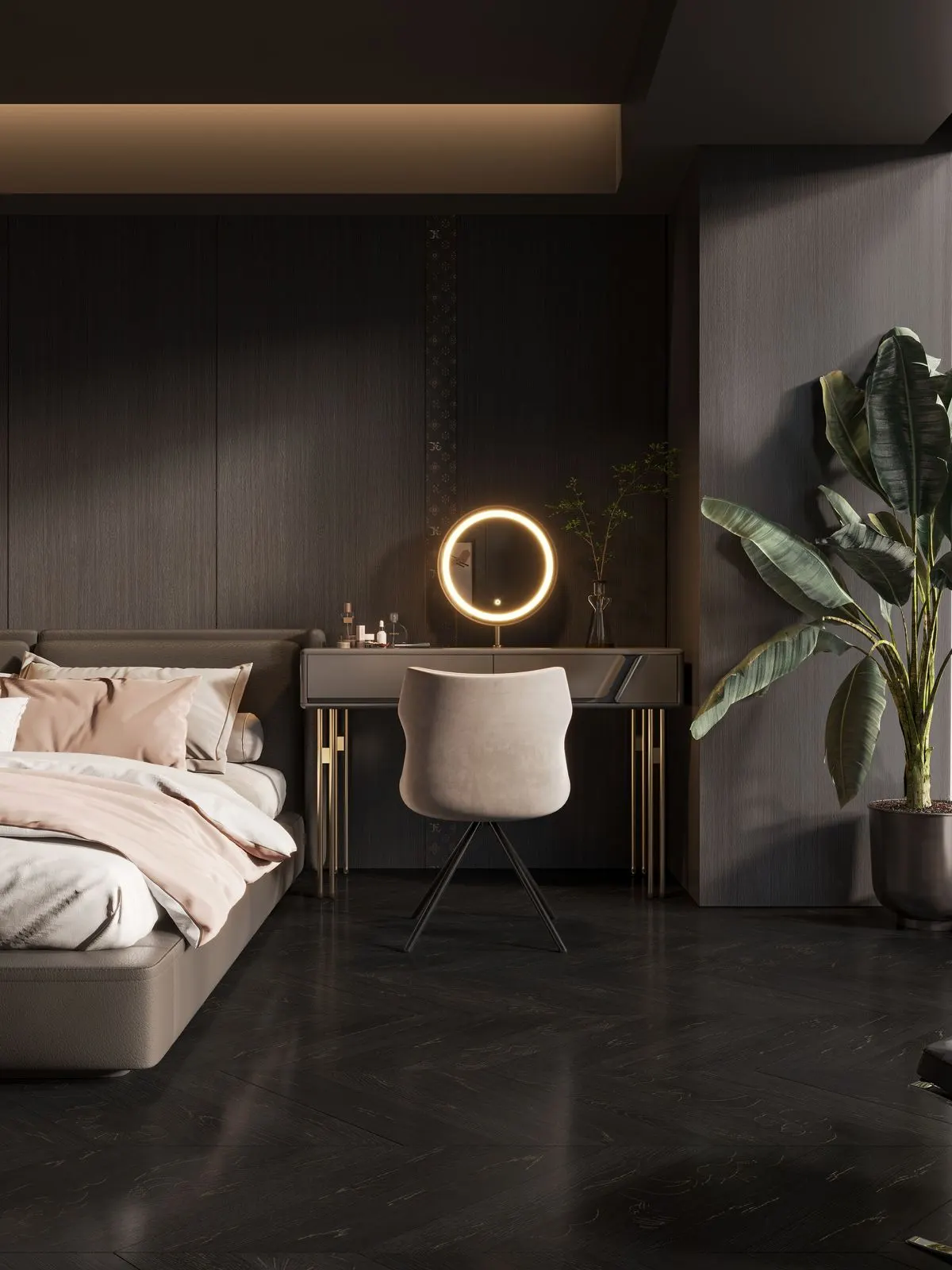Dark Herringbone Wood JSM415388 – phối cảnh 4