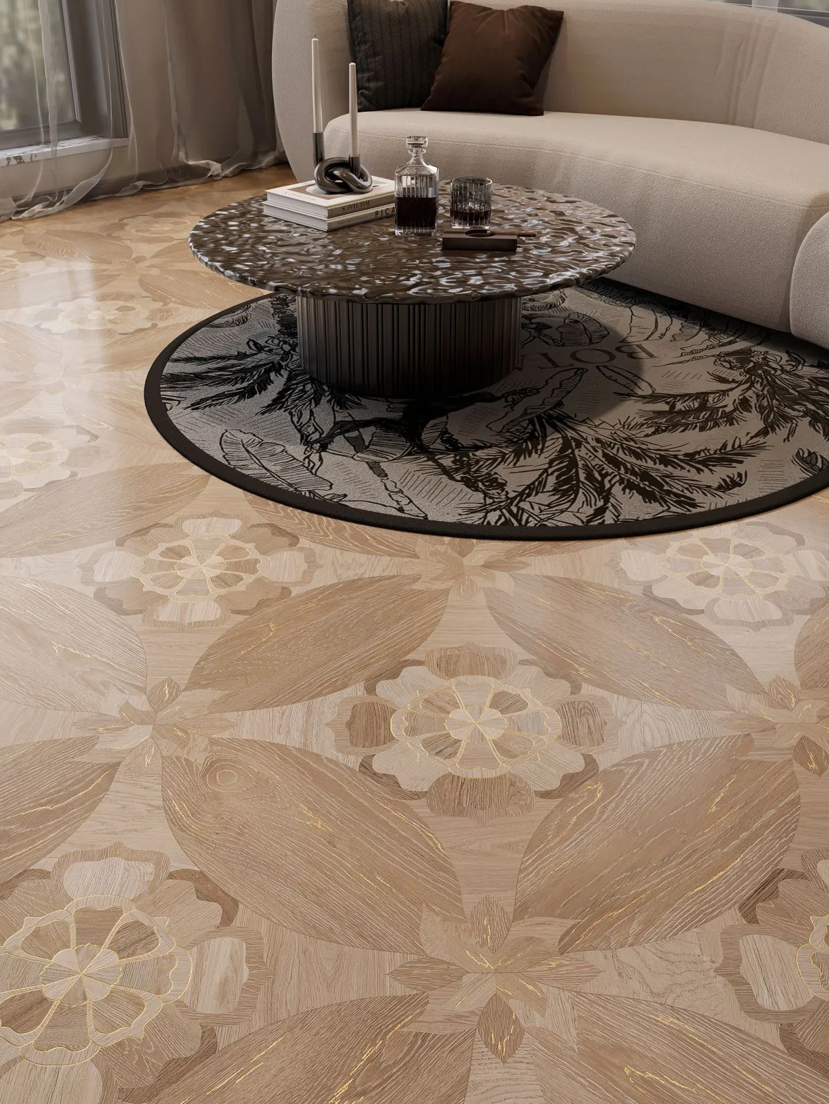Medium Lotus Wood JSM685398 – phối cảnh 1