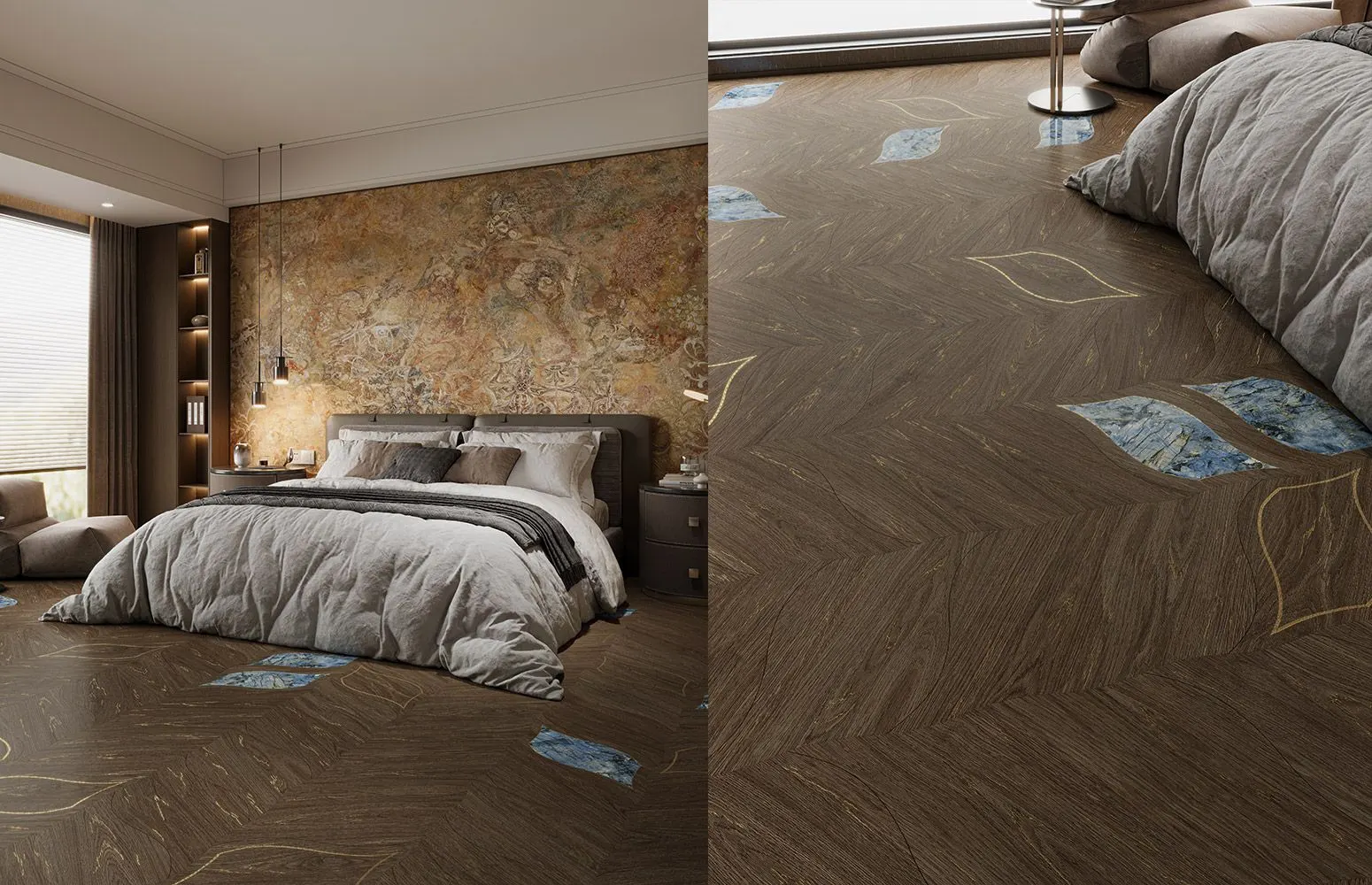 Dark Leaf Wood – Motif 2 JSM413382H2 – phối cảnh 3
